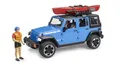 Produktbild: bruder 02529 - Jeep Wrangler Rubicon Unlimited mit Kajak & Figur - 1:16, Offroad Fahrzeug, Geländewagen, Auto, Spielzeug ab 4 Jahre