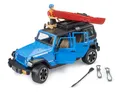 Produktbild: Bruder Spielzeug 02529 Jeep blau Kajak Figur Auto PKW Neuheit Ausstellungsstück