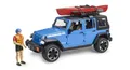 Produktbild: Bruder 02529 Jeep Wrangler Rubicon Unlimited with Kayak & Figure – 1:16 Scale Of