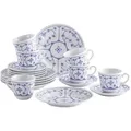 Produktbild: KAHLA 410122A75056H Blau Saks Kaffeeservice 18tlg. | Geschirrservice mit Strohblumenmuster für 6 Personen aus Porzellan