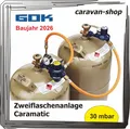 Produktbild: Zweiflaschenanlage Gasregler Caramatic 30 mbar für Caravan Wohnwagen Wohnmobil