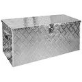 Produktbild: Trucky Truckbox, Deichselbox Aluminium, Anhängerbox 15 Größen, Werkzeugkiste mit Schloss und Schlüssel, stabil und wasserdicht, Boxentyp:D120 (89 x 36 x 42 cm)