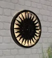 Produktbild: Spetebo Wanddekoobjekt LED Solar Wand Deko 40 cm - SONNE (Stück, 1 St., Solar Wanddeko Sonne), Dekoratives Metall Wandbild für den Außenbereich