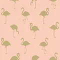 Produktbild: Vliestapete Flamingo rosa gold Metallic Jungle Fever 138994 (6,93€/1qm)