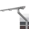 Produktbild: INEFA Dachrinnen Set Gartenhaus, Carport, Terrasse, NW100 / 100mm halbrund 5m Grau 1 Dachseite, Regenrinne PVC für Pultdach, Made in Germany