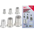 Produktbild: Blindnietmutter Set M3-M4-M5-M6-M8-M10 Nietmutter Aluminium Flachkopf 150-tlg