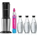 Produktbild: Crystal 3.0 Wassersprudler Vorteilspack Mit 3 Glaskaraffen, Schwarz 1016413490 - Sodastream