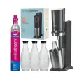 Produktbild: SodaStream CRYSTAL 3.0 Soda Maker mit 3 Glasflaschen Schwarz