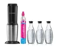 Produktbild: SodaStream Crystal 3.0 Trinkwassersprudler mit 3 Glaskaraffen schwarz
