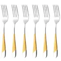 Produktbild: DAFFODILY® Spirit of luxury Signature Lot de 6 fourchettes à dîner Doré