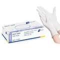 Produktbild: Meditrade Nitril® 3000 weißer Untersuchungshandschuh – Puder- und latexfreie Einweg-Untersuchungshandschuhe – Geeignet für mehrere Bereiche – Größe L – 100 Stück