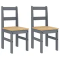 Produktbild: vidaXL Essstühle 2 Stk. Panama Grau 40x46x90 cm Massivholz Kiefer