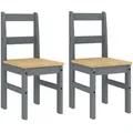 Produktbild: vidaXL Essstühle 2 Stk. Panama Grau 40x46x90 cm Massivholz Kiefer