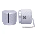 Produktbild: /2 stücke Silber farbe Aluminium Elektronische Drehregler Potentiometer Knopf...