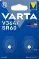Produktbild: Varta Batterie Silver Oxide Knopfzelle 364 SR60 1.55V - Batterie - 1,55 V - Blisterverpackung (00364101402)