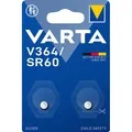 Produktbild: Varta Electronics SilverOxide-Knopfzelle V364/SR60, 17 mAh, 1,55 V, 2er-Set