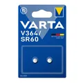 Produktbild: Varta Knopfzelle Silver Oxide V364 SR60 1,55 V Batterien 2er Blister 364