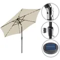 Produktbild: LED Solar Sonnenschirm Miami Beige Alu Ø270cm UV-Schutz 80+