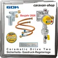 Produktbild: GOK Caramatic DriveTwo 30mbar Vertikal Caravan Wohnmobil Crash-Sensor Gasregler