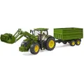 Produktbild: bruder Landwirtschaftsfahrzeug 03155 John Deere 7R 350, Traktor m. Frontlader, Anhänger, Maßstab 1:16