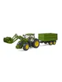 Produktbild: Bruder John Deere 7R 350 with frontloader and tandemaxle tipping trailer