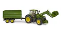 Produktbild: Bruder John Deere 7R 350 mit Frontlader und Tandemachstransportanhänger 03155