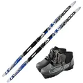 Produktbild: Langlaufski Langlauf Ski Set für Kinder: Langlauf Ski + Bindung+ Langlaufschuhe blau 160 cm