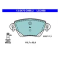 Produktbild: ATE 13.0470-3988.2 Bremsbeläge Bremsklötze Hinten für Ford Mondeo Jaguar Renault