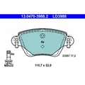 Produktbild: 1x ORIGINAL® Ate 13.0470-3988.2 Bremsbelagsatz, Scheibenbremse Hinten, exkl.