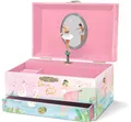 Produktbild: Musikalische Ballerina Schmuckkästchen für Mädchen – Kinder tanzende Ballerina Musikbox Spiegel, Ballett Geschenke für kleine Mädchen, Schmuck-Boxen, Geburtstag Geschenk, Alter 3–10, rosa