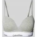 Produktbild: Calvin Klein Underwear Push-Up-BH mit Label-Bund Modell 'MODERN CTN' in Hellgrau, Größe 85B