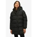 Produktbild: Superdry für Damen. W5012003A Kapuzen-Sport-Puffer-Mid-Jacke schwarz (L), Lässig, Polyester