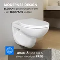 Produktbild: Hänge-WC Wand-WC Spülrandlos Tiefspüler Toilette Softclose Deckel WC Sitz