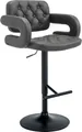 Produktbild: CLP Barhocker Dublin Kunstleder höhenverstellbar und drehbar,grau schwarz