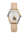 Produktbild: UMR Ruhla Titan Damen Automatikuhr 21873 Lederband Beige 36 mm