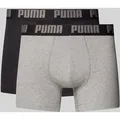Produktbild: PUMA Trunks mit Label-Detail im 2er-Pack in Mittelgrau, Größe S