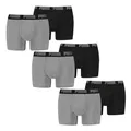 Produktbild: PUMA Herren Boxer Boxershorts Shorts Unterhosen Comfort Stretch 6er Pack, Wäschegröße:S, Artikel:-003 Grey Melange/Black