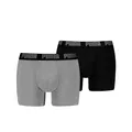 Produktbild: PUMA Herren Boxershorts 2-er Pack Boxer Unterhosen | Gr. S | Grey/Black