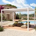 Produktbild: PRIMEYARD  3x4m Pergola in Weiß; mit Lamellendach in Weiß - (400108)