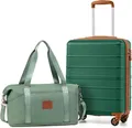 Produktbild: COOLIFE Handgepäck Koffer, Trolley Handgepäck 55x40x20 Tasche, TSA-Schloss, Grün