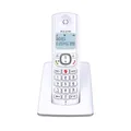 Produktbild: ALCATEL F530 - Schnurloses Festnetztelefon DECT - Großes beleuchtetes Display - Freisprechfunktion - Anrufblockierungsfunktion - 2 Direktwahltasten - Weiß/Grau