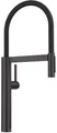 Produktbild: Blanco Blancoculina- S II Einhebelarmatur, 180° schwenkbare Zweistrahlbrause, Hochdruck, schwarz matt (527464)