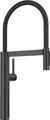 Produktbild: BLANCO CULINA-S II | Küchenarmatur in schwarz matt | Hochdruck | Mit herausziehbarem Schlauch | Wechsel Klarstrahl in Brausestrahl | Rückflussverhinderer | wassersparend | [10,5x26x56,8 cm]