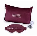 Produktbild: Cozyor 3-TLG. Reiseset: 3D Schlafmaske + Ohrstöpsel + Reisekissen & Reisedecke 2 in 1 Augenmaske für Flugzeug & unterwegs - für Kinder & Erwachsene