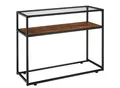 Produktbild: tectake® Konsolentisch, Industrial Style, 2 Ablagen, mit Glasplatte, 100 x 41 x 80,5 cm