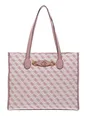 Produktbild: GUESS Izzy Girlfriend Tote Bag Shopper Tasche Salmon Logo rosa weiß Neu