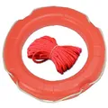 Produktbild: 60 cm Rettungsring + 30 Meter Wurfleine Wurfring orange Ring Rundumleine Boot