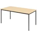Produktbild: bümö Kantinentisch, Ahorn, Schwarz, Holzwerkstoff, Nachbildung, Rechteckig, 160x72x80 cm, FSC Mix, Arbeitszimmer, Schreibtische, Bürotische