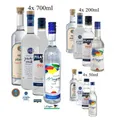 Produktbild: Ouzo Probierset 3,8 Liter Plomari Pilavas Magia Jivaeri original 40% Abfüllungen