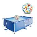 Produktbild: Intex Rectangular Frame Aufstellpool 260x160x65 cm mit Strandball Blau
